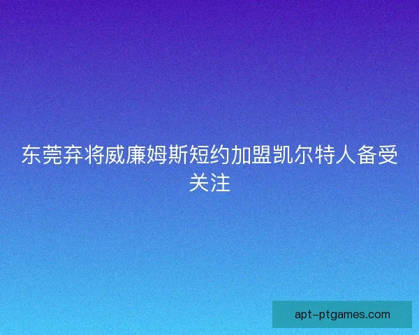 东莞弃将威廉姆斯短约加盟凯尔特人备受关注